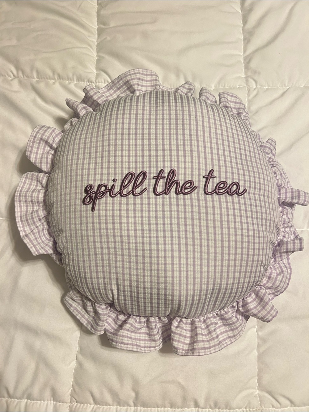 Vintage book pillow- spill the tea
